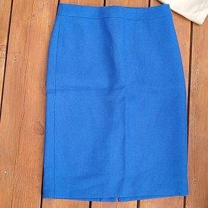 J. crew royal blue wool pencil skirt size 0